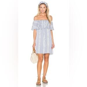 Misa Los Angeles | Blue Striped Nikka Mini Dress Size Extra Small